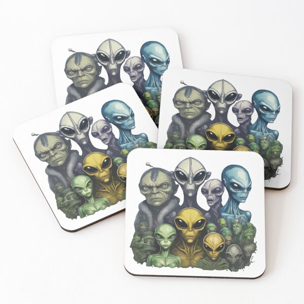 Item preview, Galactic Gathering - Alien Ensemble Artwork designed and sold by Designowner.