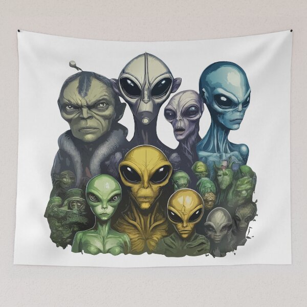 Item preview, Galactic Gathering - Alien Ensemble Artwork designed and sold by Designowner.
