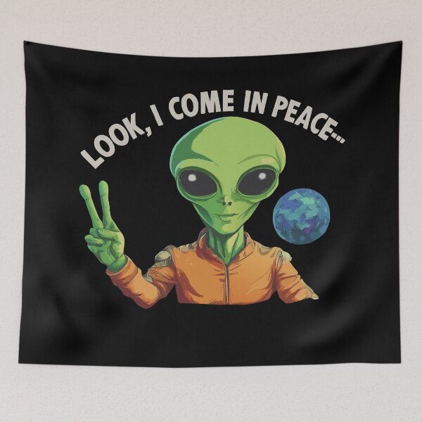 Item preview, Peaceful Alien Encounter - Galactic Visitor designed and sold by Designowner.