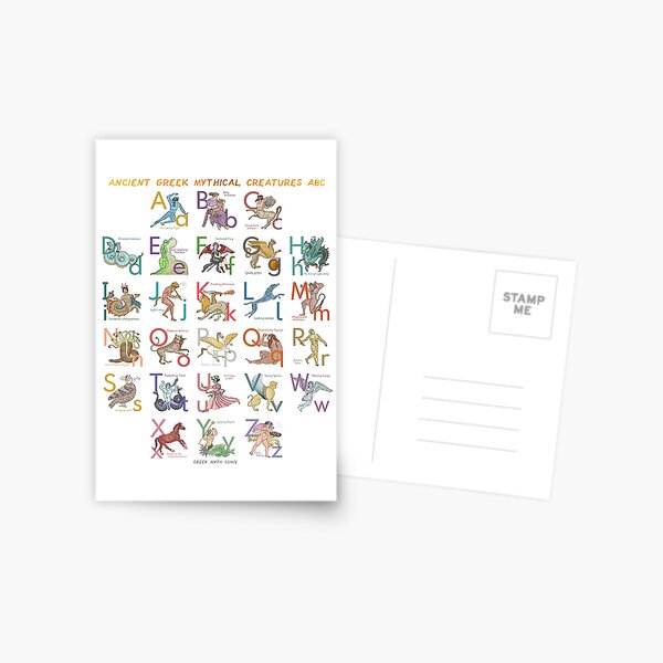 Item preview, Ancient Greek Mythical Creatures ABC by Greek myth Comix designed and sold by GreekMythComix.