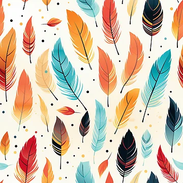 Artwork thumbnail, Feathers and arrows Pattern by TrPatternLab