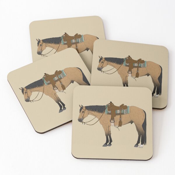 Item preview, Buckskin Quarter Horse in Western Tack designed and sold by DappledMoon.