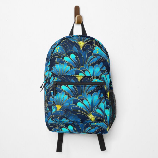 Item preview, Tropical Blue, Aqua, And Golden Art Deco Pattern designed and sold by DEC02.