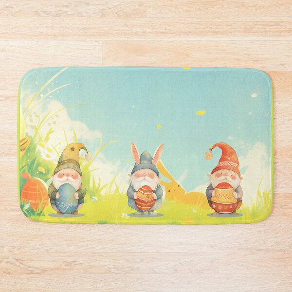 Item preview, Tiny Easter Egg Gnome Trio, Colorful Gnomes Holding Easter Egg designed and sold by Frezcola.