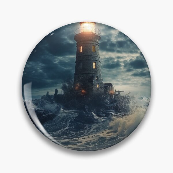 Item preview, Lighthouse in the storm designed and sold by CarrieCosmoDesi.