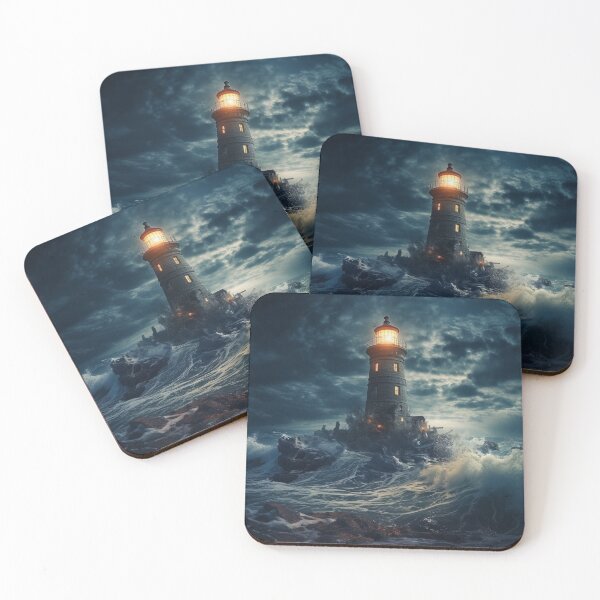 Item preview, Lighthouse in the storm designed and sold by CarrieCosmoDesi.