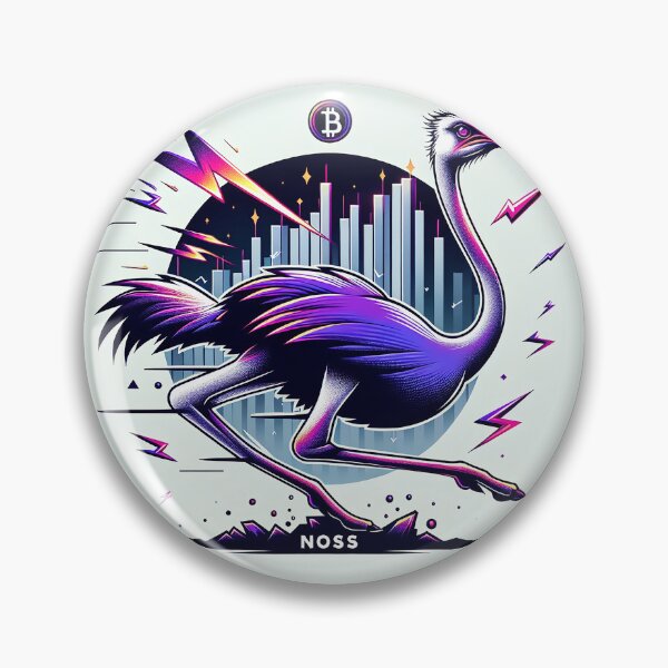 Item preview, $NOSS "Swift Luminescence: Ostrich Unleashing Purple Lightning" designed and sold by zzz888.
