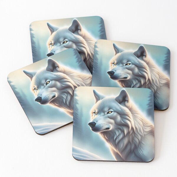 Item preview, Lone white wolf portrait designed and sold by Astralia.