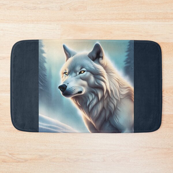 Item preview, Lone white wolf portrait designed and sold by Astralia.