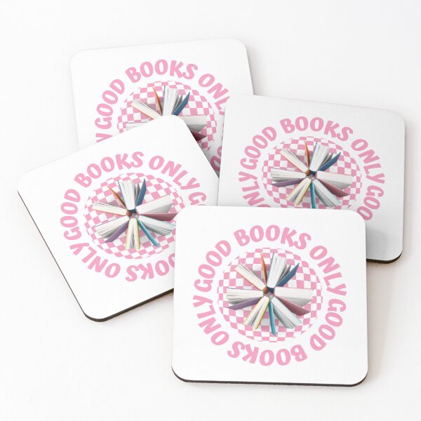 Item preview, Pink bookish Y2K checkered Good Books Only designed and sold by taylluna.