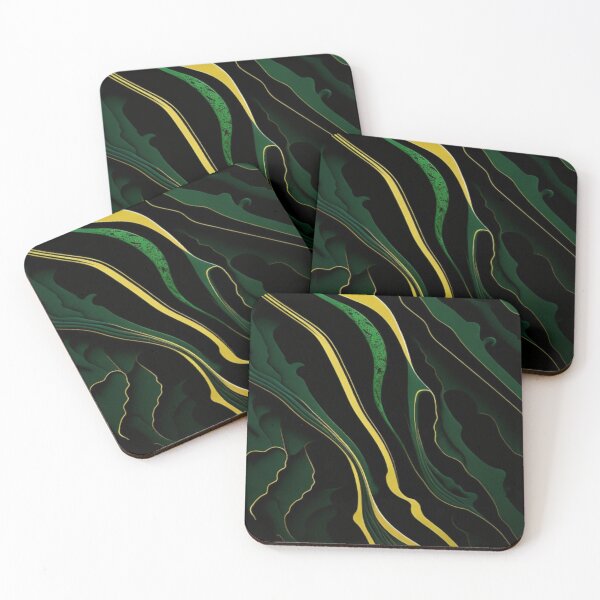 Item preview,  Best marble black and Green Design. Agate Gold Glitter designed and sold by SuraSu.
