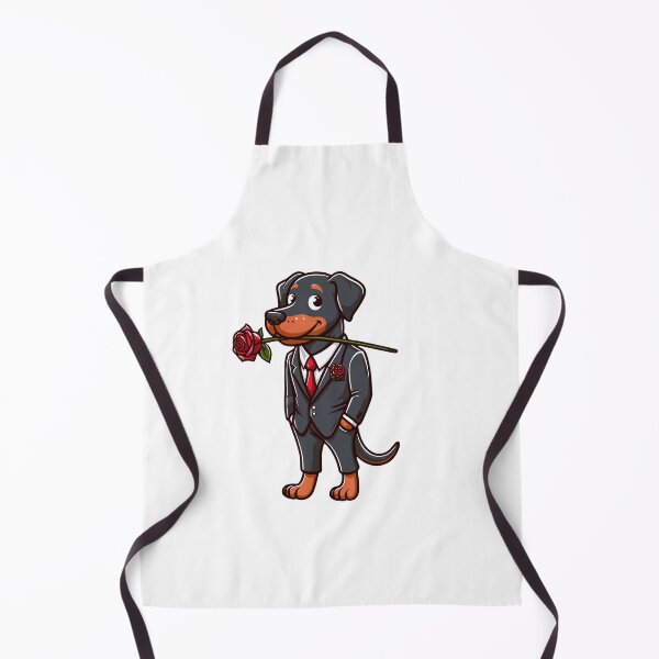 Item preview, Dobberman cute dog sticker Carrying rose flowers in his mouth designed and sold by Meowanime99.