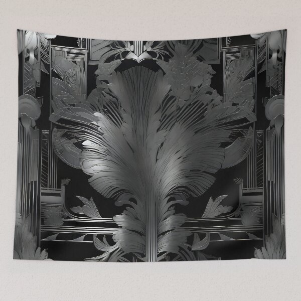 Item preview, silver art deco design 009 designed and sold by fleesphotos.
