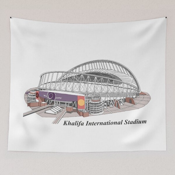 Item preview, Sketching of Khalifa International Stadium designed and sold by GaalArt.