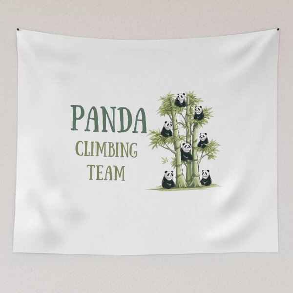 Item preview, Panda Climbing Team Rock Climber designed and sold by NatureStyle555.