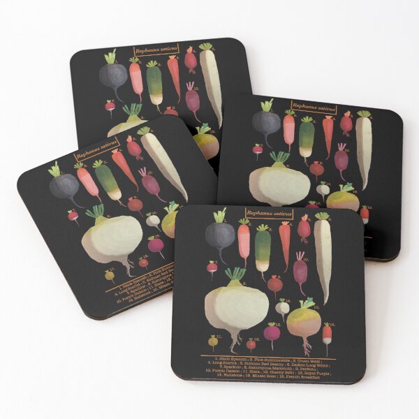 Item preview, Radish varieties designed and sold by GingaNinjaDraws.