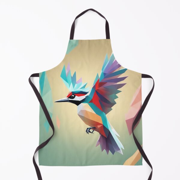 Item preview, Woodpecker Low Poly Bird Art. Woodpecker in Flight designed and sold by kakarikihill.