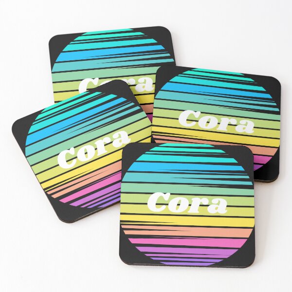 Item preview, Cora | Cora Colorful Name | Sunset Beach | Cool Names | Stripes designed and sold by ShroomMagic.