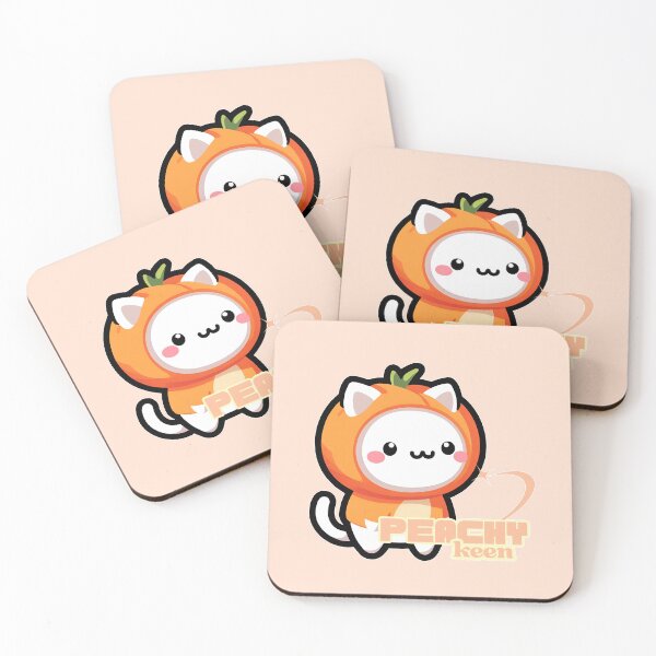 Item preview, Peachy Keen | Cute Cat Dressed as a Peach designed and sold by Kimochi-Shop.