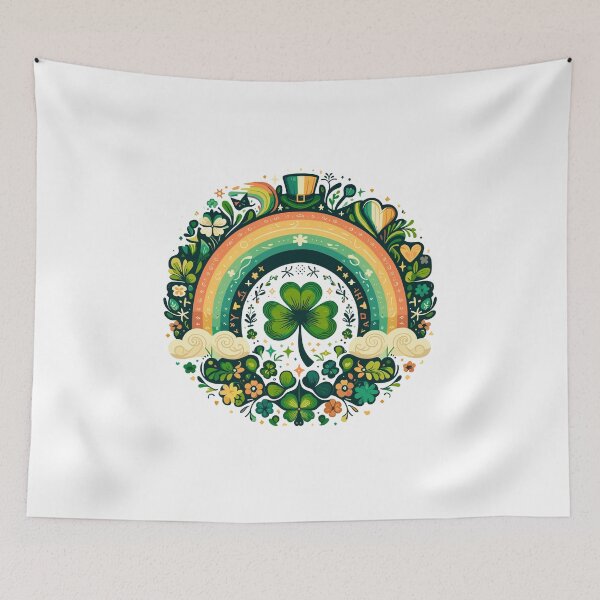 Item preview, St. Patrick's Day Clover Heart and Rainbow Bliss designed and sold by creativechaster.
