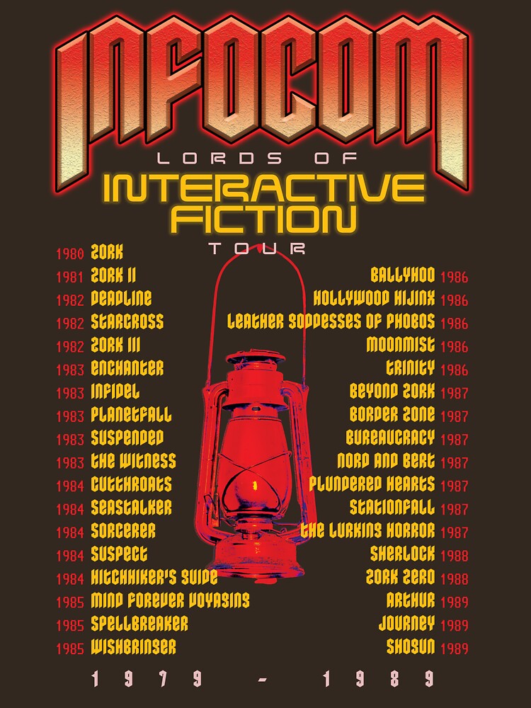 Thumbnail 7 of 7, Essential T-Shirt, Infocom: Lords of Interactive Fiction designed and sold by aaronareed.