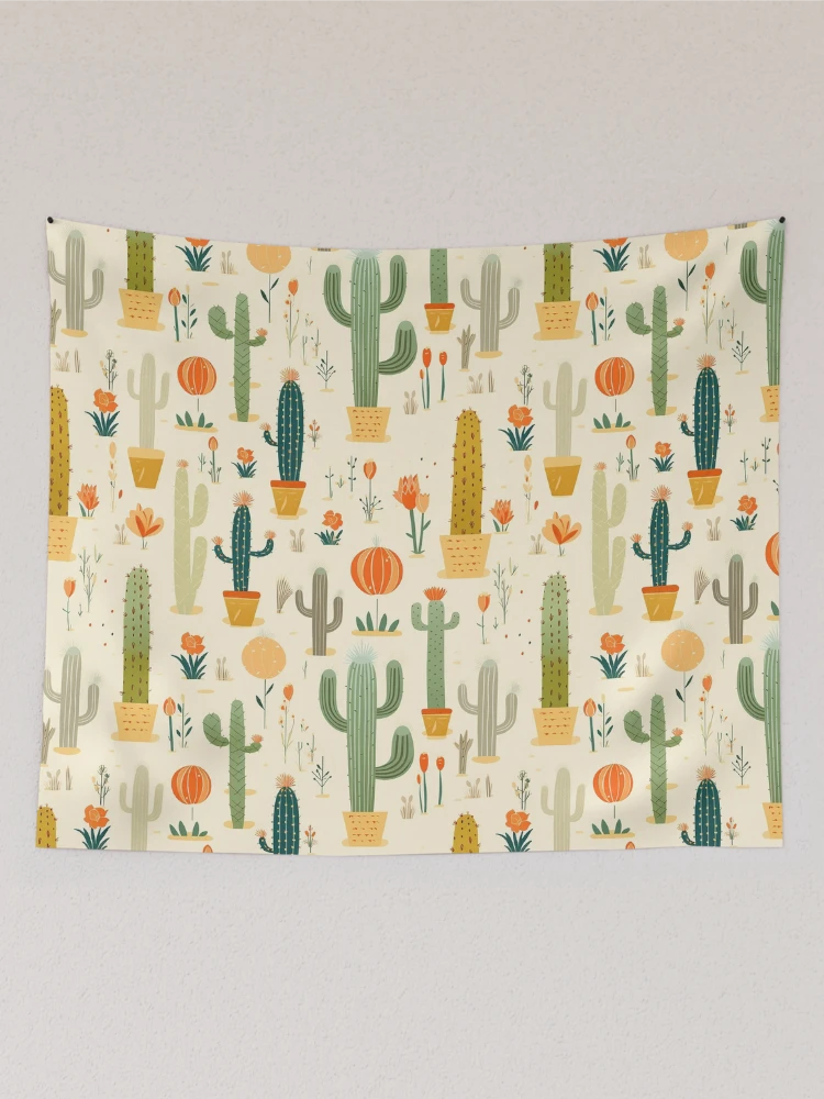 Thumbnail 2 of 3, Tapestry, Cactus pattern designed and sold by TrPatternLab.