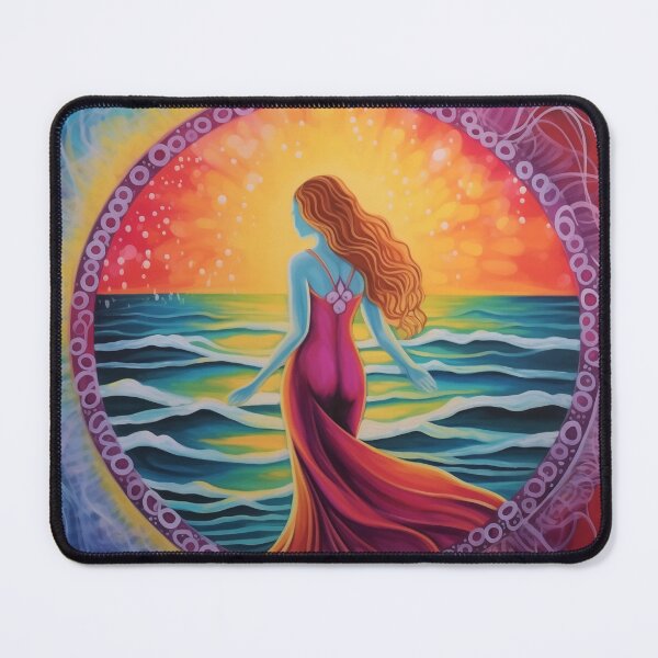 Item preview, Batik style lady in circle at sunset. (2) designed and sold by ArtbyJanineTate.