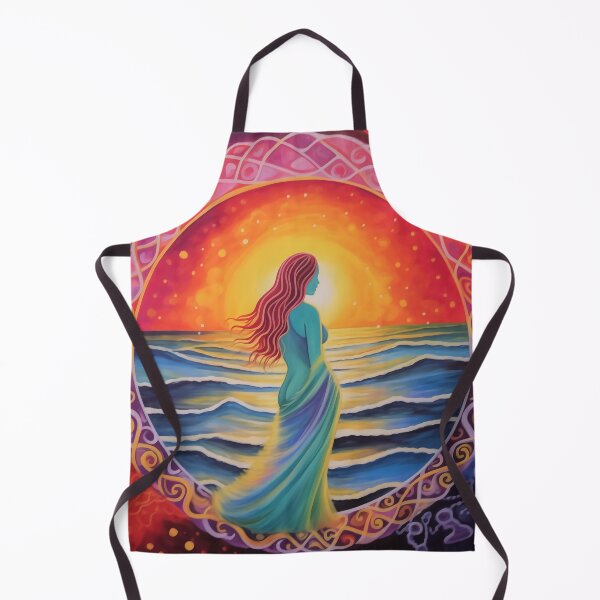 Item preview, Batik style lady in circle at sunset.(1) designed and sold by ArtbyJanineTate.