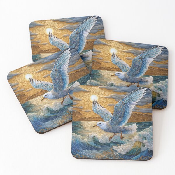 Item preview, Stunning Embroidered Magical Seagull designed and sold by purplesensation.