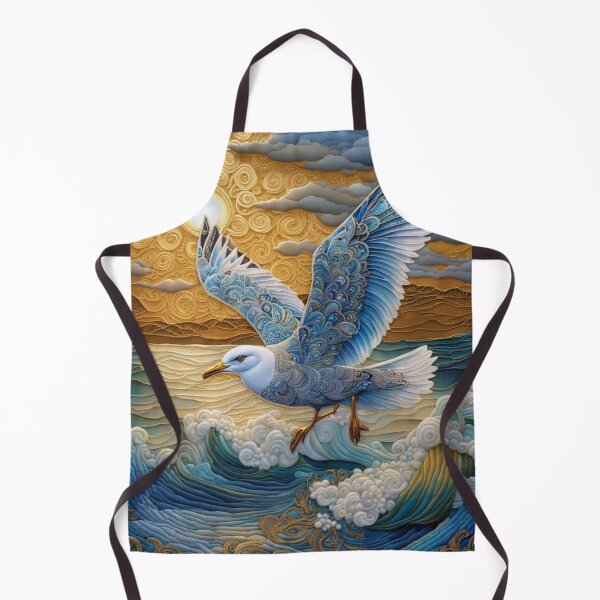 Item preview, Stunning Embroidered Magical Seagull designed and sold by purplesensation.