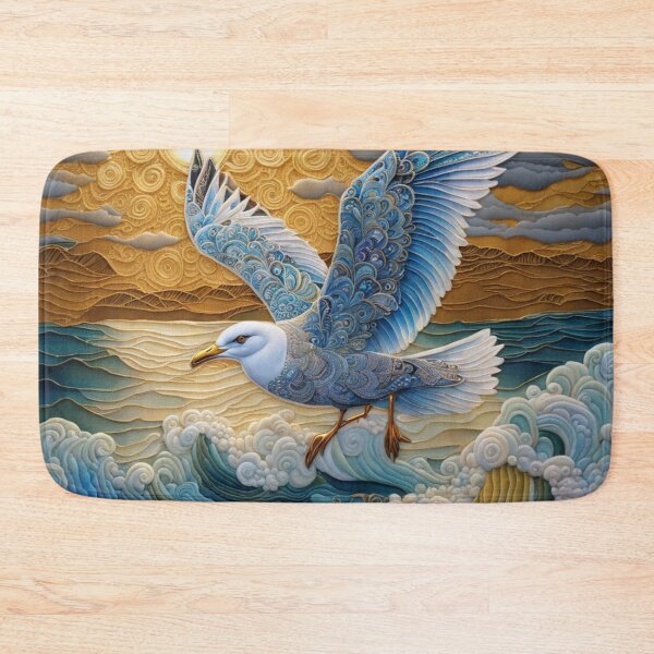 Item preview, Stunning Embroidered Magical Seagull designed and sold by purplesensation.
