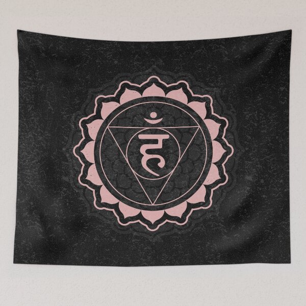 Item preview, Throat Chakra Mandala - Coal + Rose designed and sold by Irene Estelle.