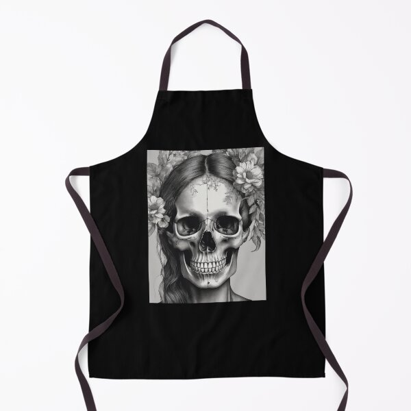 Item preview, Woman Skull With Flowers Sketch Drawing designed and sold by flowerpower999.