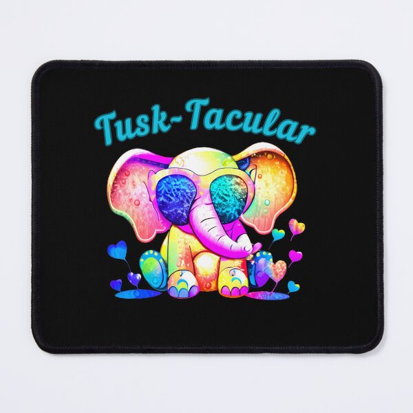 Item preview, Tusk-Tacular. colorful elephant designed and sold by ElephantVibes.