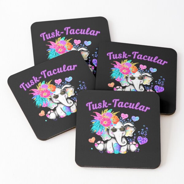 Item preview, Tusk-Tacular elephant quote designed and sold by ElephantVibes.