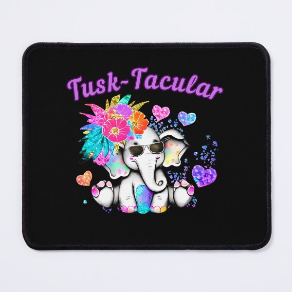 Item preview, Tusk-Tacular elephant quote designed and sold by ElephantVibes.