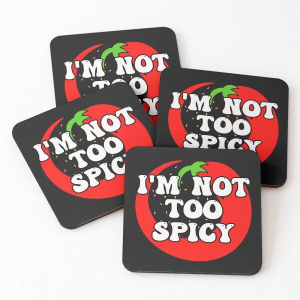Item preview, I'M NOT TOO SPICY: Chili Pepper Contour in Red, White, and Black designed and sold by SplashTastic.