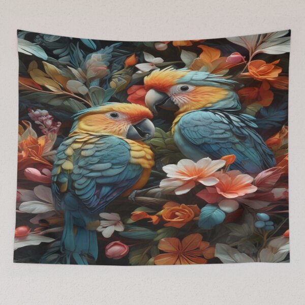 Item preview, Exotic Aviary designed and sold by Enchanting Art Vista.