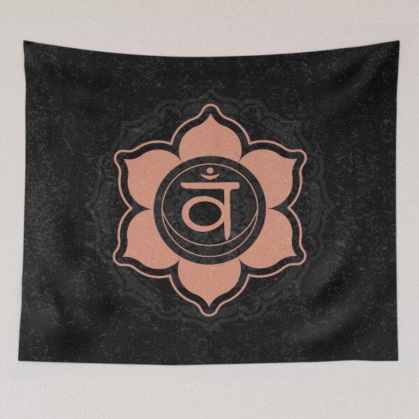 Item preview, Sacral Chakra Mandala - Coal + Coral designed and sold by Irene Estelle.