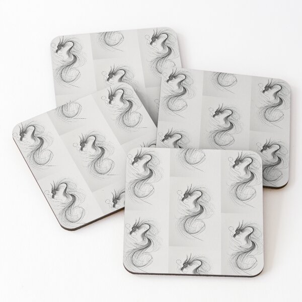 Item preview, Dragon in Line: Minimalistic Elegance of Abstract Art designed and sold by Piotrek0001.
