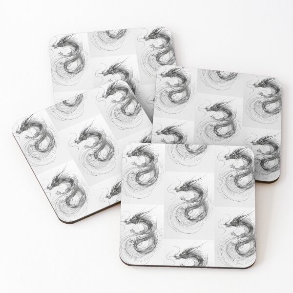 Item preview, Dragon in Line: Minimalistic Elegance of Abstract Art designed and sold by Piotrek0001.