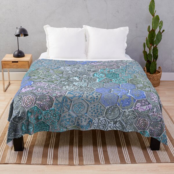 Item preview, Hexagon Tiles with Geometric Patterns (Bright) designed and sold by thecakelin.