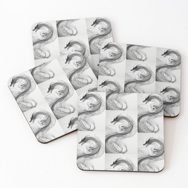 Item preview, Dragon in Line: Minimalistic Elegance of Abstract Art designed and sold by Piotrek0001.