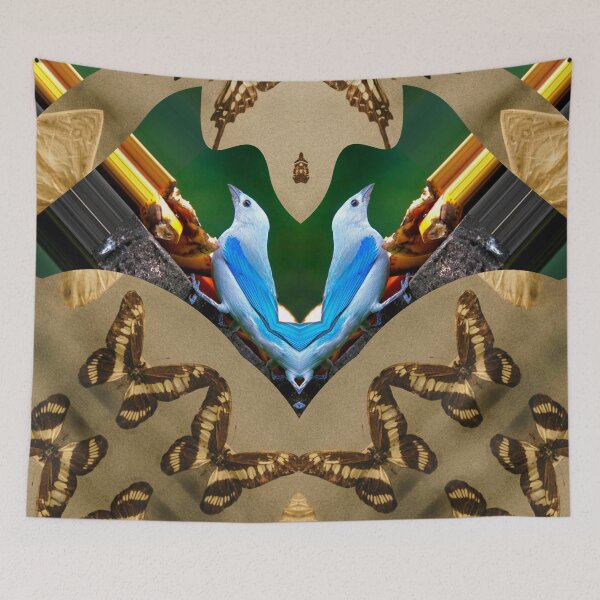 Item preview,  **ABSTRACT BLUE BIRDS AND BUTTERFLIES, SING SPRING!** designed and sold by Ralek.
