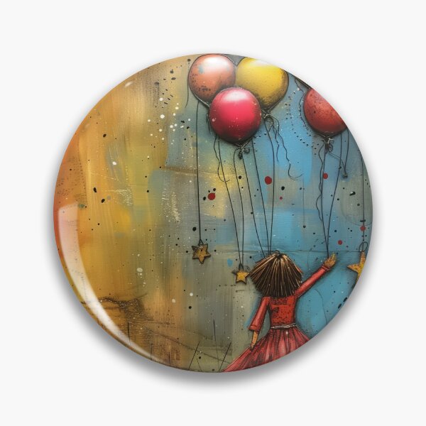 Item preview, Dream Big - Inspirational Balloon and Stars Art Print designed and sold by Mephisto696.