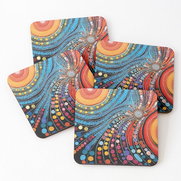 Item preview, Aboriginal Inspired Dot Art - Time River designed and sold by GrinGalore.