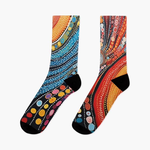 Item preview, Aboriginal Inspired Dot Art - Time River designed and sold by GrinGalore.