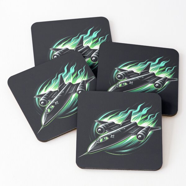 Item preview, Sr-71 blackbird with green flames designed and sold by BeztProductz.