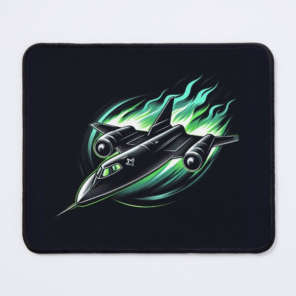 Item preview, Sr-71 blackbird with green flames designed and sold by BeztProductz.