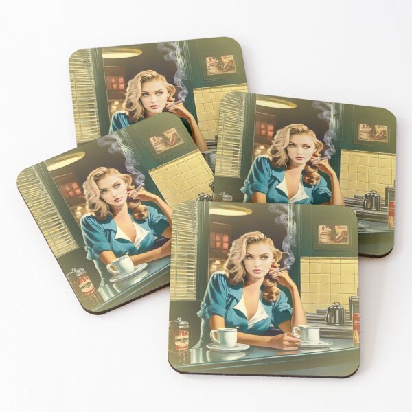 Item preview, 1950s Diner Diva: Coffee and Cigars designed and sold by Sanctum Icons.
